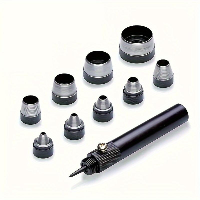 Leatherwork Tool Kit - 10-teiliges Hohlstanzer-Set, robustes Lederlochstanzer-Werkzeug mit austauschbaren