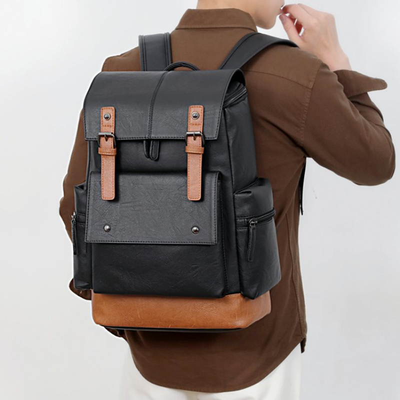 Vintage Leatherwork - Neuer Vintage Herren-Lederrucksack mit großer Kapazität,