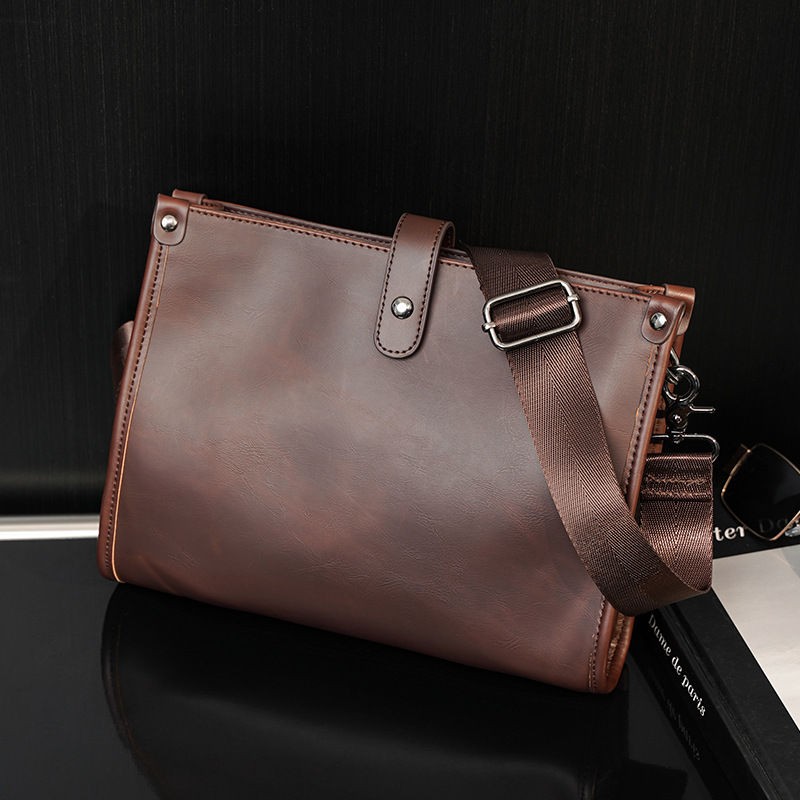 Vintage Leatherwork - Vintage-Handtasche aus Kunstleder, zum Tragen über