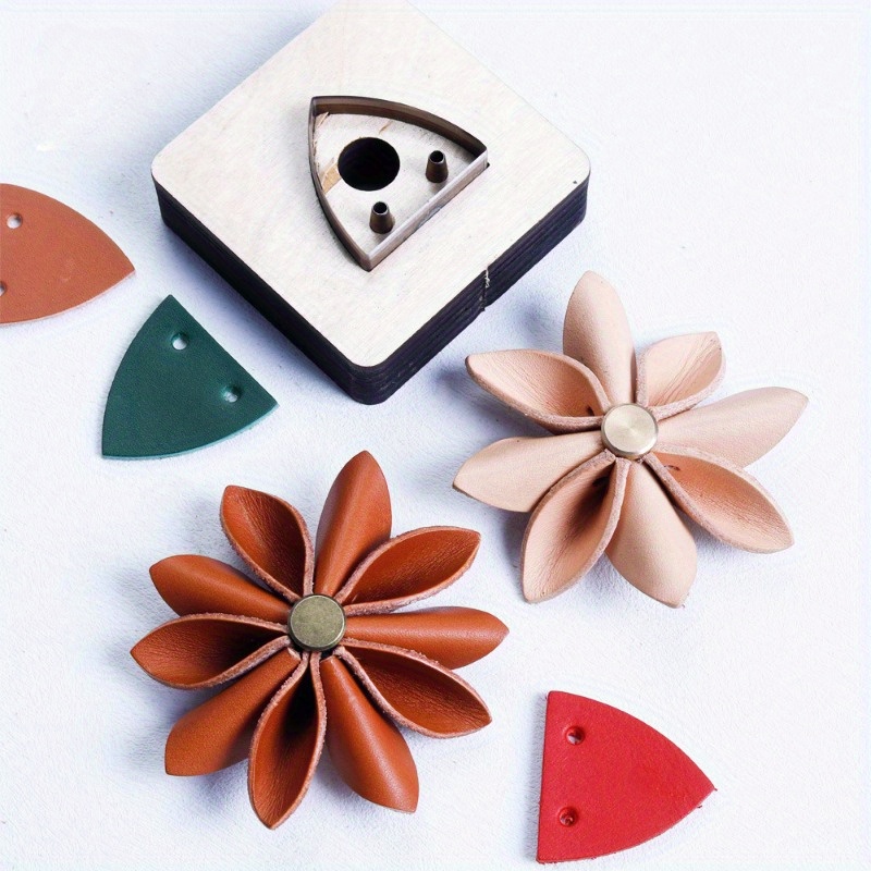 Leatherwork Flowers - Leder-Stanzform Blütenblatt-Form Holzstanze DIY Lederhandwerk Werkzeug