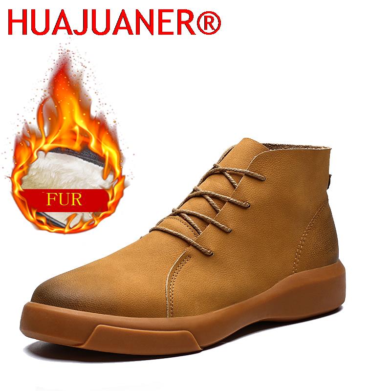 Vintage Leatherwork - Luxusmarke Winter Pelz Warme Chelsea Herrenstiefel