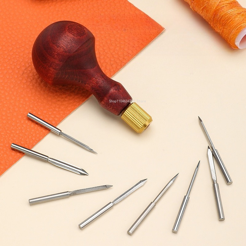 Rhombischer Redwood-Griff mit  – Leatherwork Tool Kit Bewertung und Preis
