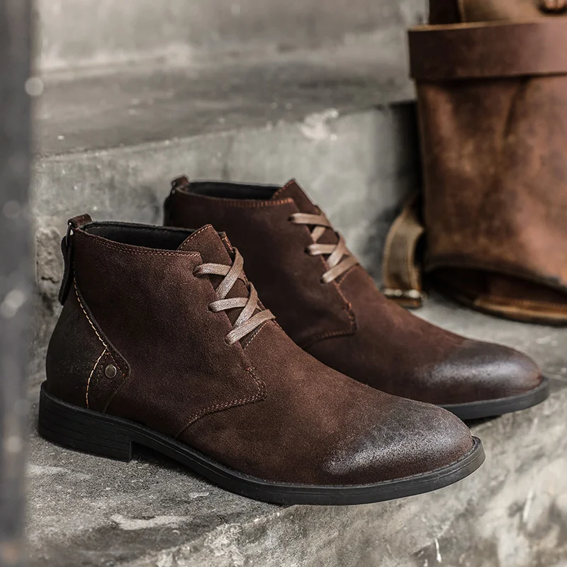 Neue Kuh Wildleder Stiefelette – Vintage Leatherwork Bewertung und Preis