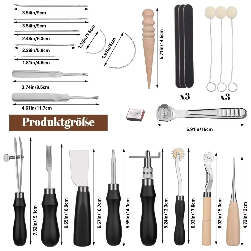 37-teiliges Lederarbeitswerkze – Leatherwork Beginner Tools Bewertung und Preis