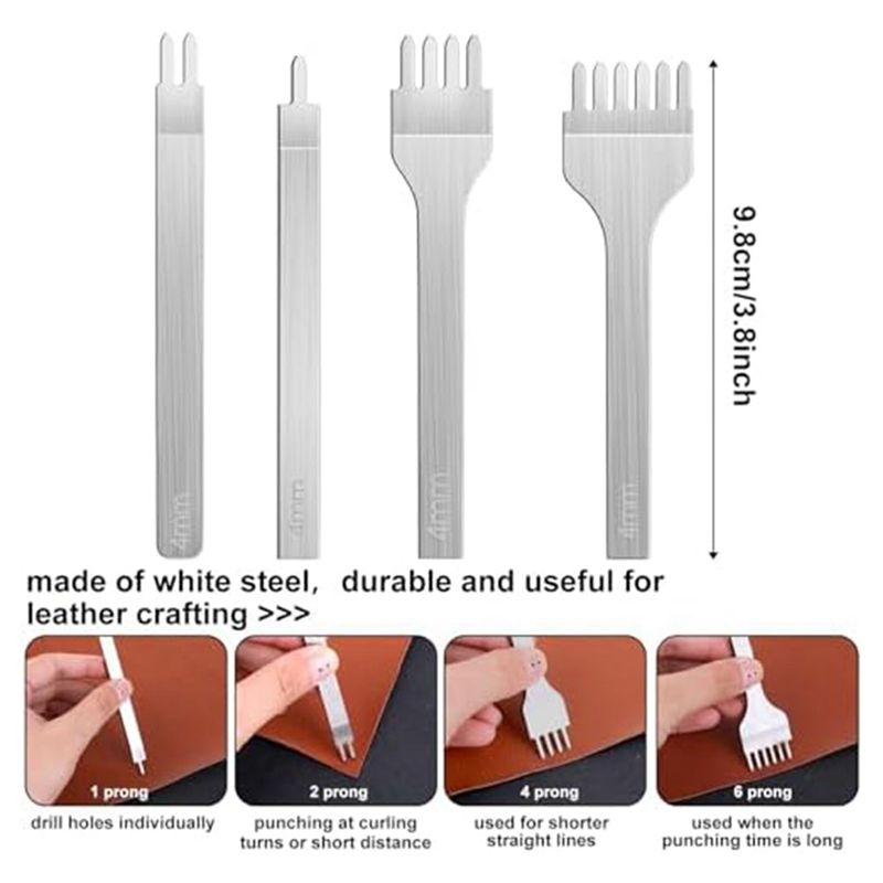 ABHI-14-teiliges Lederbearbeit – Leatherwork Beginner Tools Bewertung und Preis