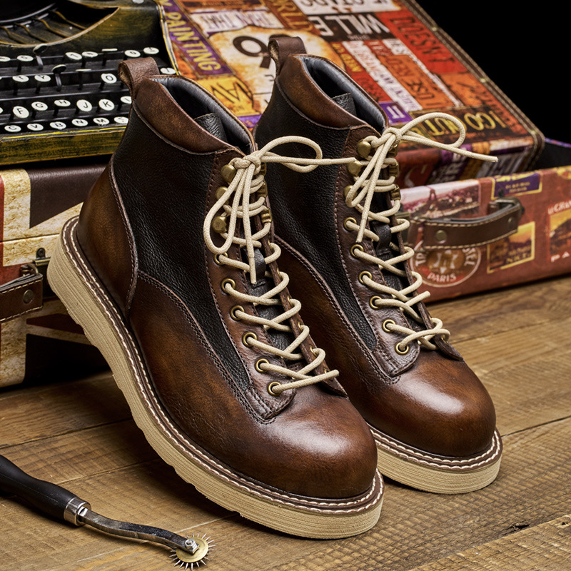 Herren-Arbeitsstiefel mit kurz – Vintage Leatherwork Bewertung und Preis