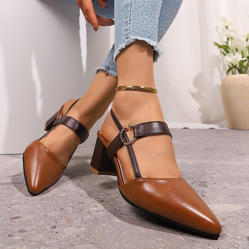 Damen Slingback Pumps mit spit – Leatherwork Rings Bewertung und Preis