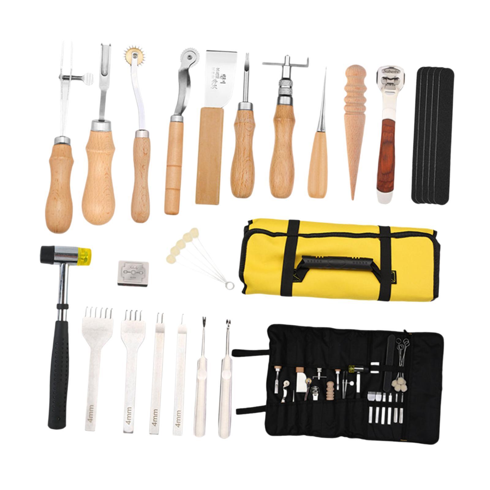 29-teiliges PU-Leder-Bastelset – Leatherwork Beginner Tools Bewertung und Preis