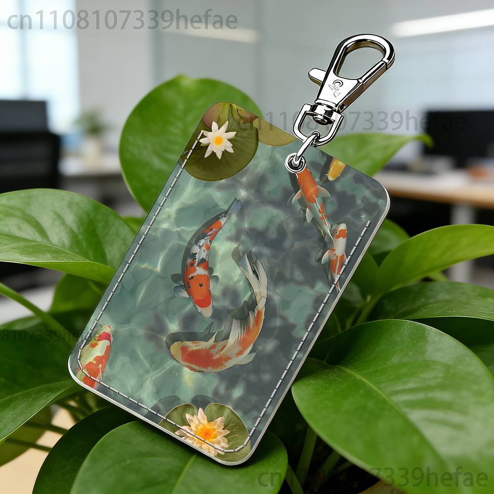Koi-Karpfen-Malerei-Kartenhalt – Leather Work In Art Bewertung und Preis