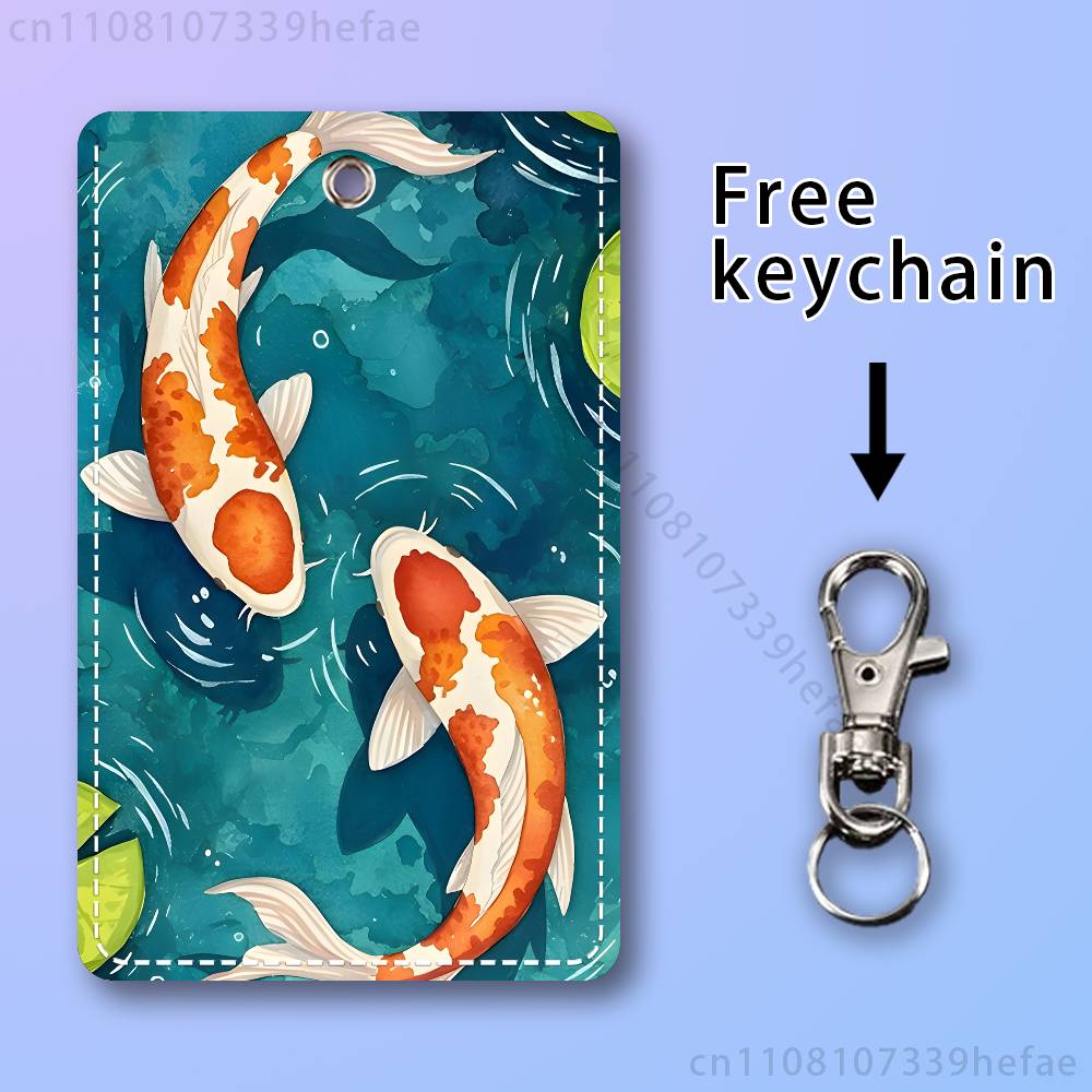 Koi-Karpfen-Malerei-Kartenhalt – Leather Work In Art Bewertung und Preis