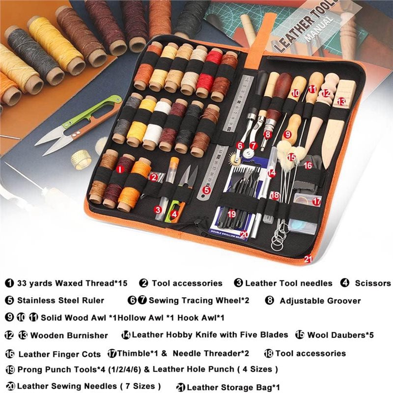 AB08-Lederbearbeitungs-Werkzeu – Leatherwork Beginner Tools Bewertung und Preis