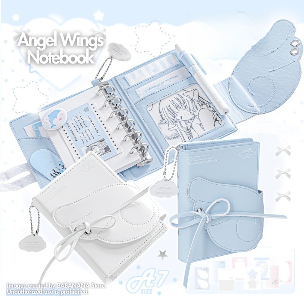 Kawaii Engelsflügel Notizbuch  – Leatherwork Books Bewertung und Preis