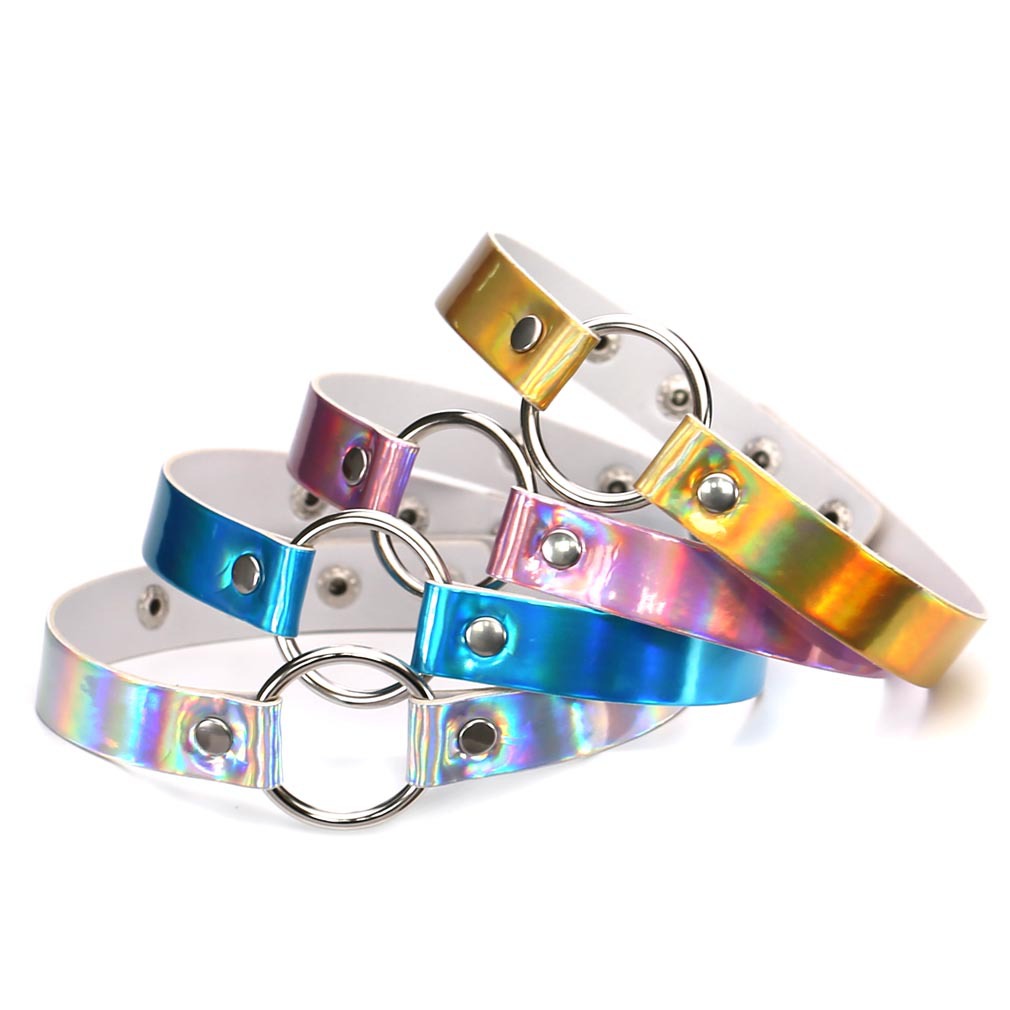 Gothic Neon Farbe Leder Kragen – Leatherwork Rings Bewertung und Preis