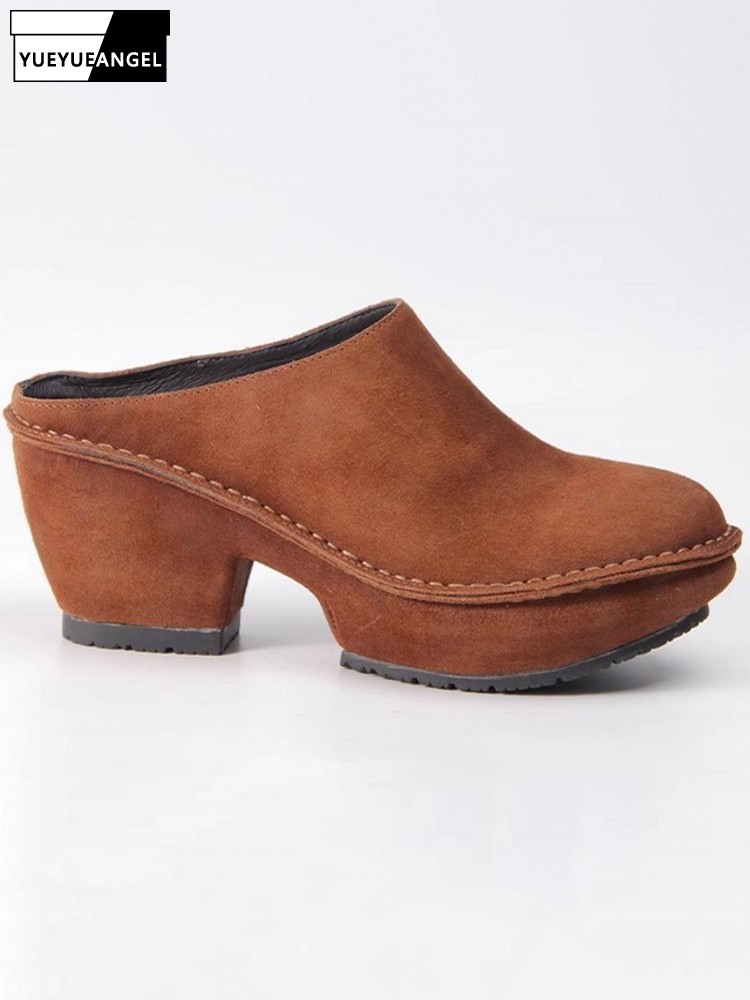 Vintage Frauen Dicke Plattform – Vintage Leatherwork Bewertung und Preis