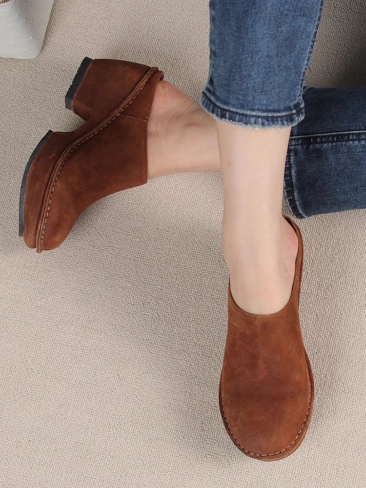 Vintage Frauen Dicke Plattform – Vintage Leatherwork Bewertung und Preis