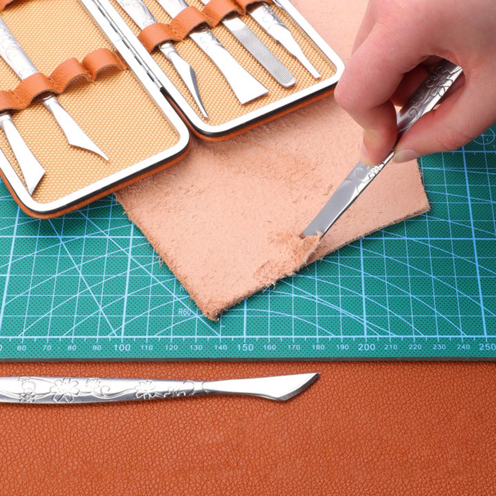 8x Leder-Schnitzmesser mit rut – Leather Work In Art Bewertung und Preis